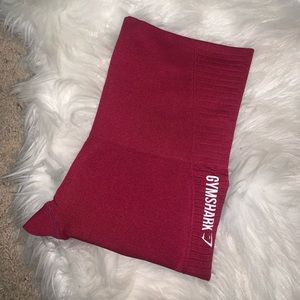 gymshark❤️ cropped burgundy seamless leggings